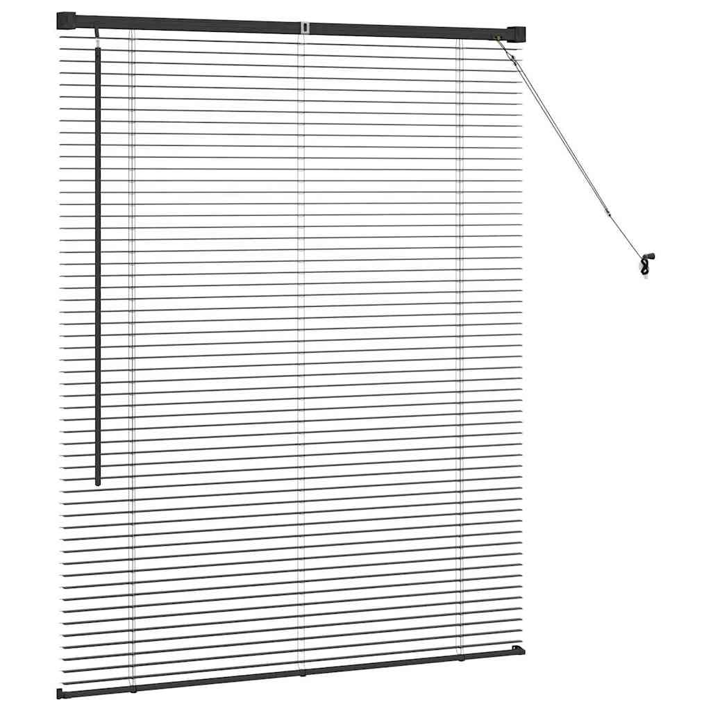 vidaXL Βενετσιάνικες Ρόδες Μαύρο 130 x 100 cm Αλουμίνιο
