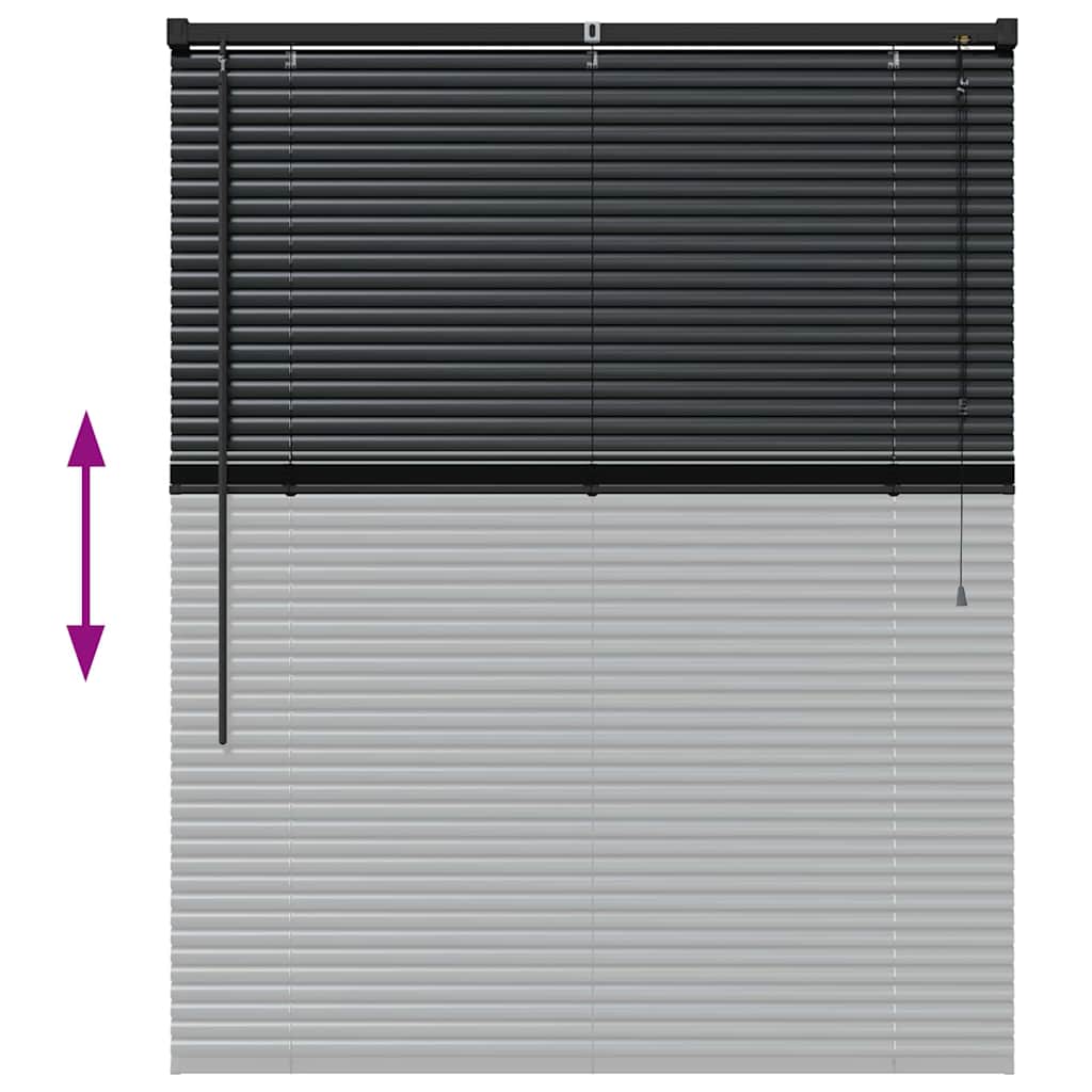 vidaXL Βενετσιάνικες Ρόδες Μαύρο 130 x 100 cm Αλουμίνιο