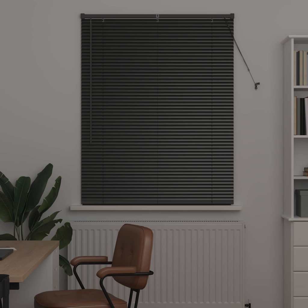 vidaXL Βενετσιάνικες Ρόδες Μαύρο 130 x 105 εκ Αλουμίνιο