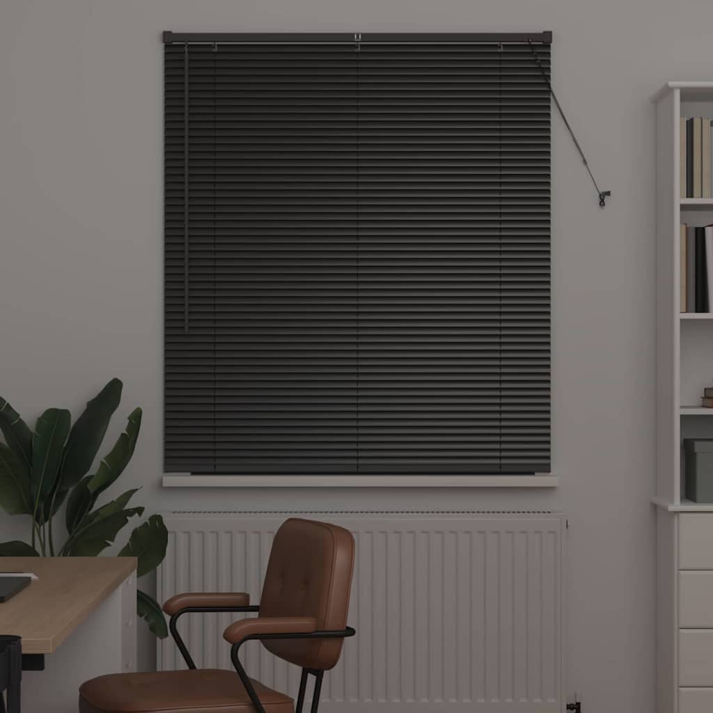 vidaXL Βενετσιάνικες Ρόδες Μαύρο 130 x 110 εκ Αλουμίνιο