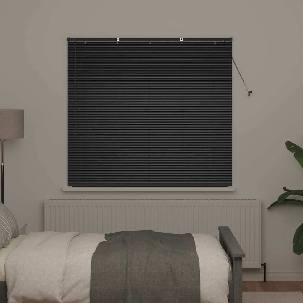vidaXL Βενετσιάνικες Ρόδες Μαύρο 130 x 140 cm Αλουμίνιο