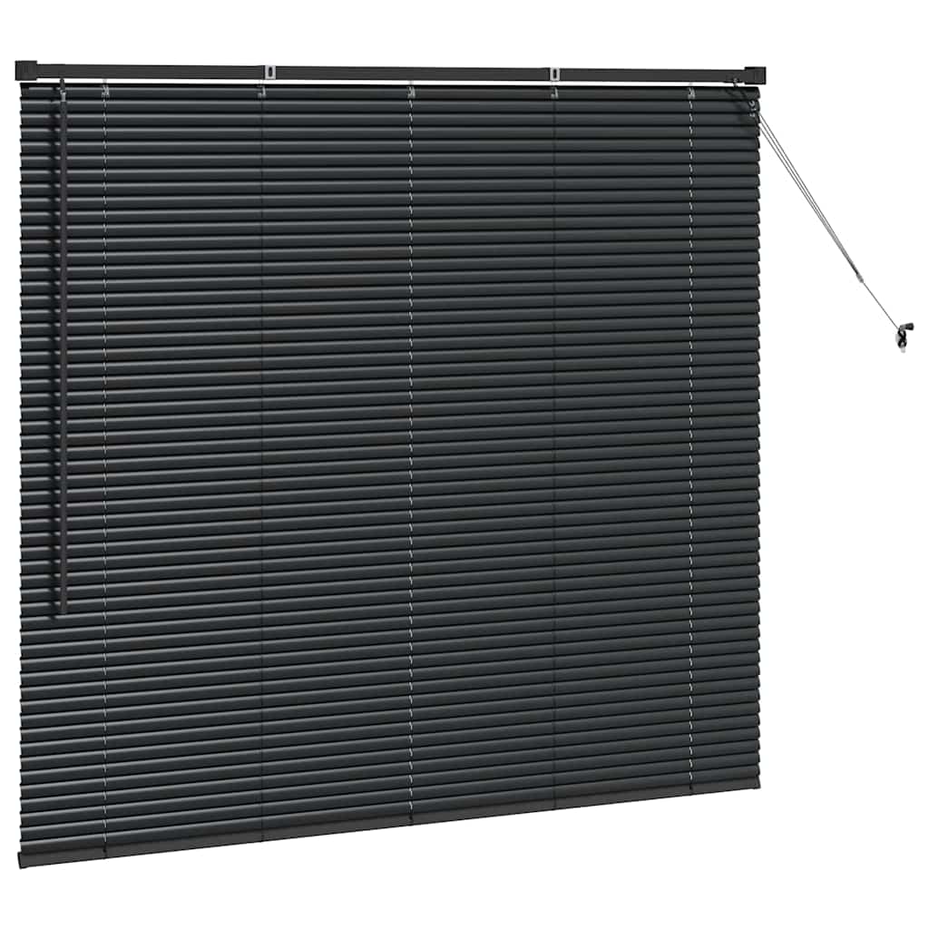 vidaXL Βενετσιάνικες Ρόδες Μαύρο 130 x 140 cm Αλουμίνιο