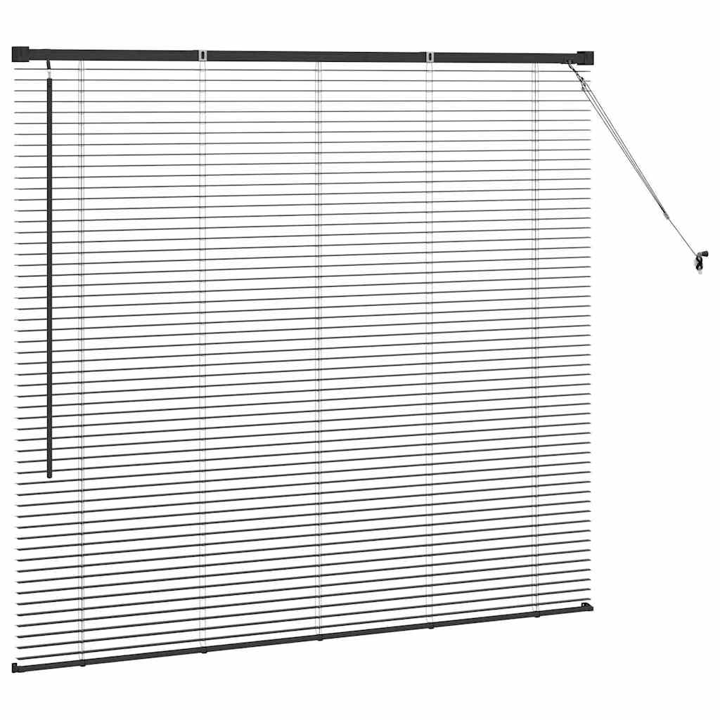 vidaXL Βενετσιάνικες Ρόδες Μαύρο 130 x 140 cm Αλουμίνιο