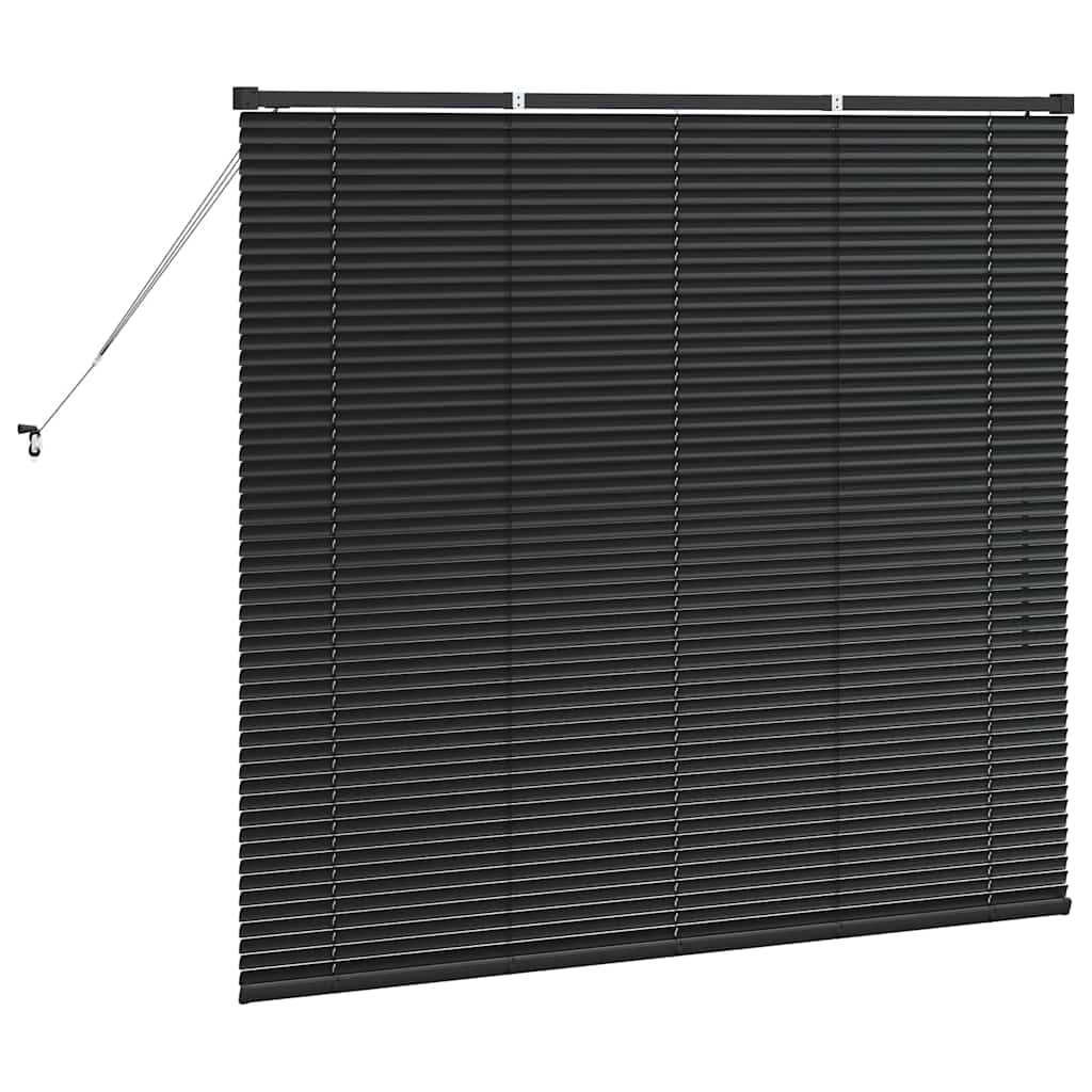vidaXL Βενετσιάνικες Ρόδες Μαύρο 130 x 140 cm Αλουμίνιο