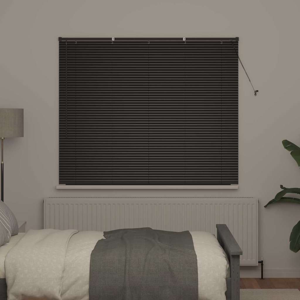 vidaXL Βενετσιάνικες Ρόδες Μαύρο 130 x 160 εκ Αλουμίνιο