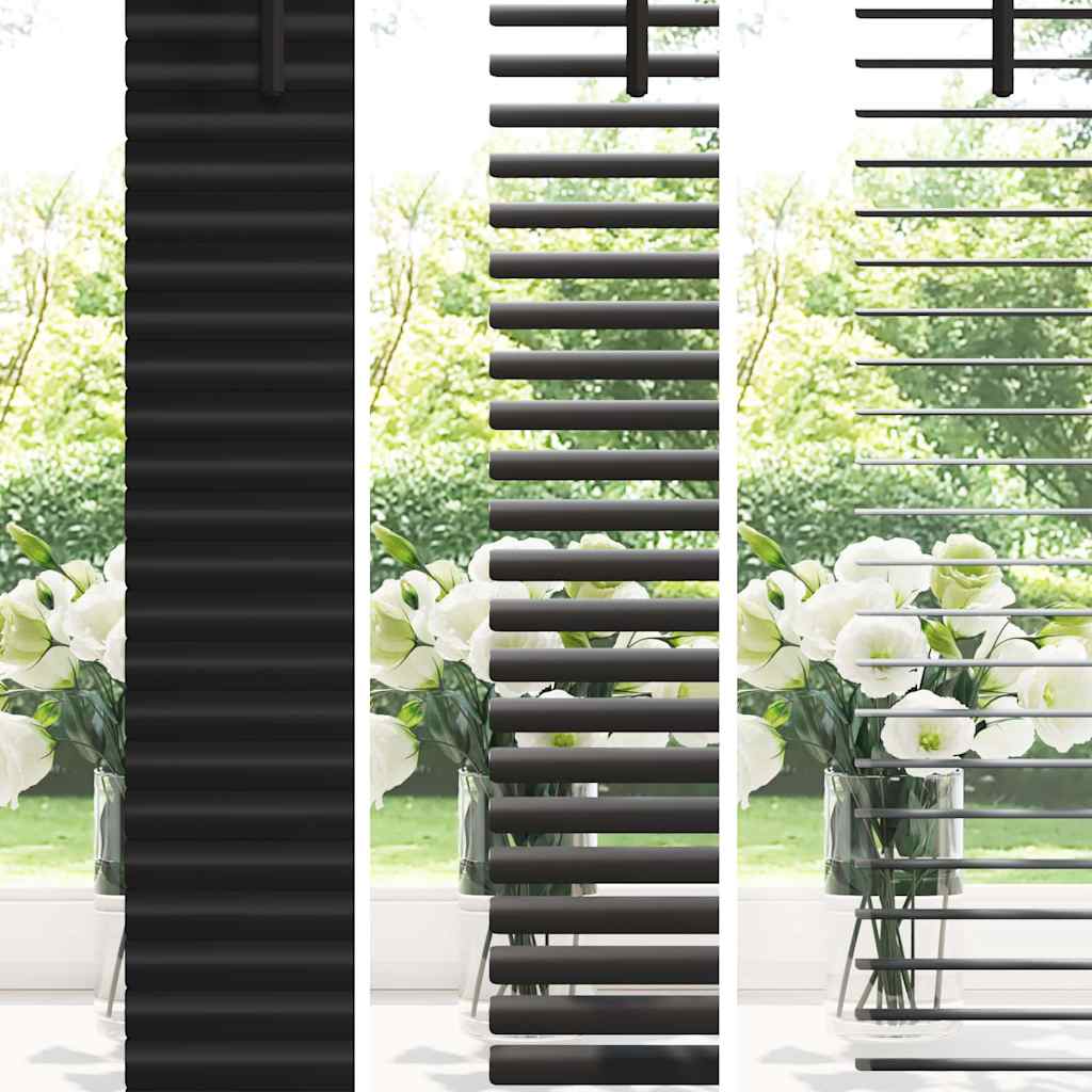 vidaXL Βενετσιάνικες Ρόδες Μαύρο 175 x 45 εκ Αλουμίνιο
