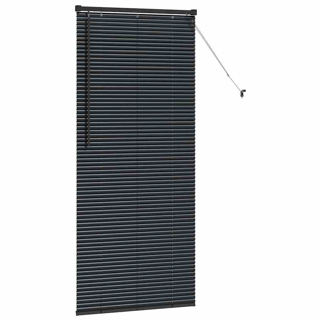 vidaXL Βενετσιάνικες Ρόδες Μαύρο 175 x 80 εκ Αλουμίνιο