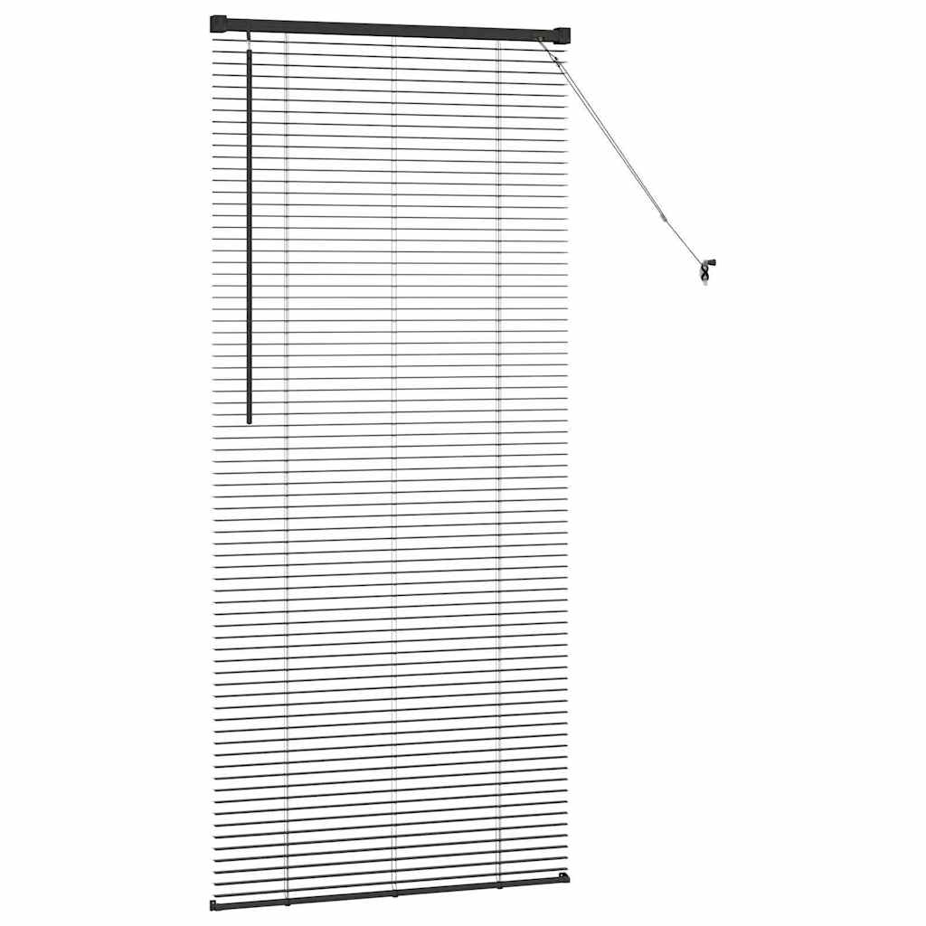 vidaXL Βενετσιάνικες Ρόδες Μαύρο 175 x 80 εκ Αλουμίνιο