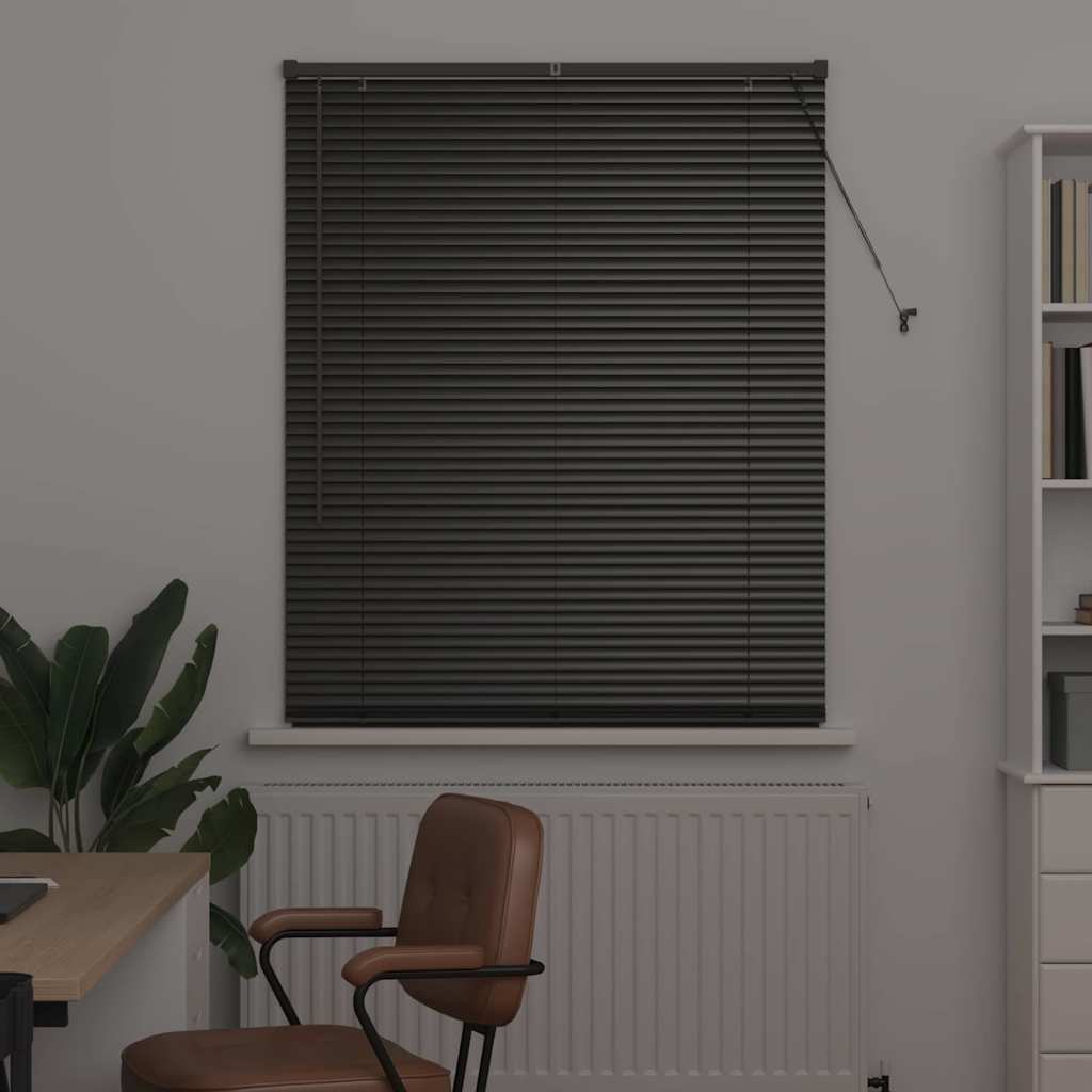 vidaXL Βενετσιάνικες Ρόδες Μαύρο 175 x 100 εκ. Αλουμίνιο