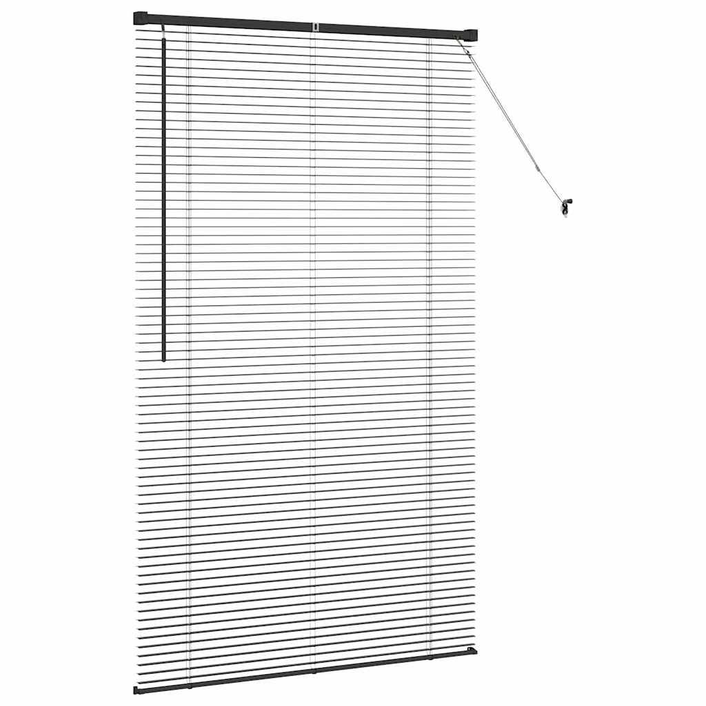 vidaXL Βενετσιάνικες Ρόδες Μαύρο 175 x 100 εκ. Αλουμίνιο