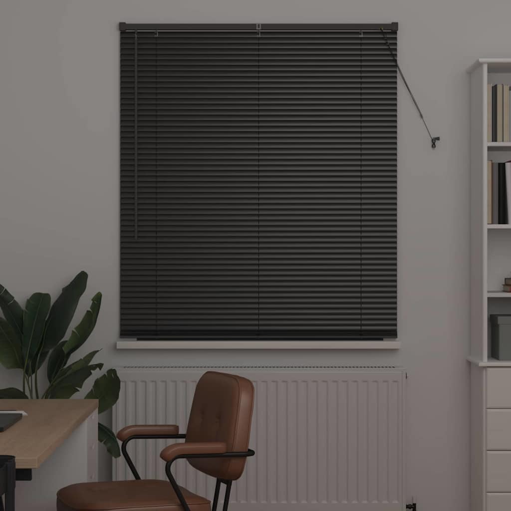vidaXL Βενετσιάνικες Ρόδες Μαύρο 175 x 115 εκ Αλουμίνιο