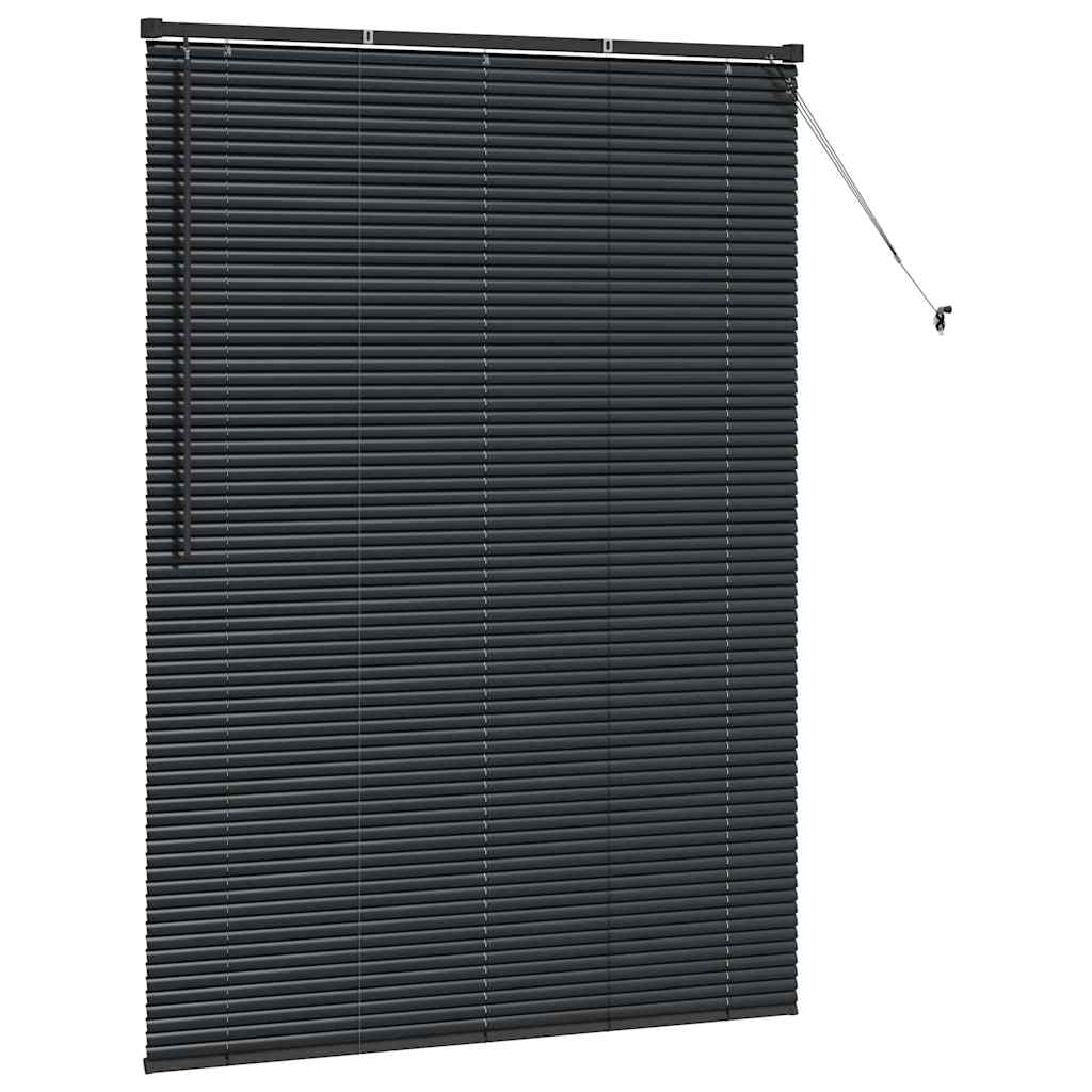 vidaXL Βενετσιάνικες Ρόδες Μαύρο 175 x 130 εκ Αλουμίνιο
