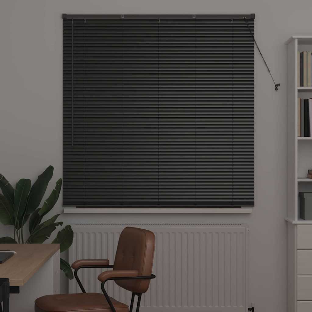 vidaXL Βενετσιάνικες Ρόδες Μαύρο 175 x 135 εκ Αλουμίνιο