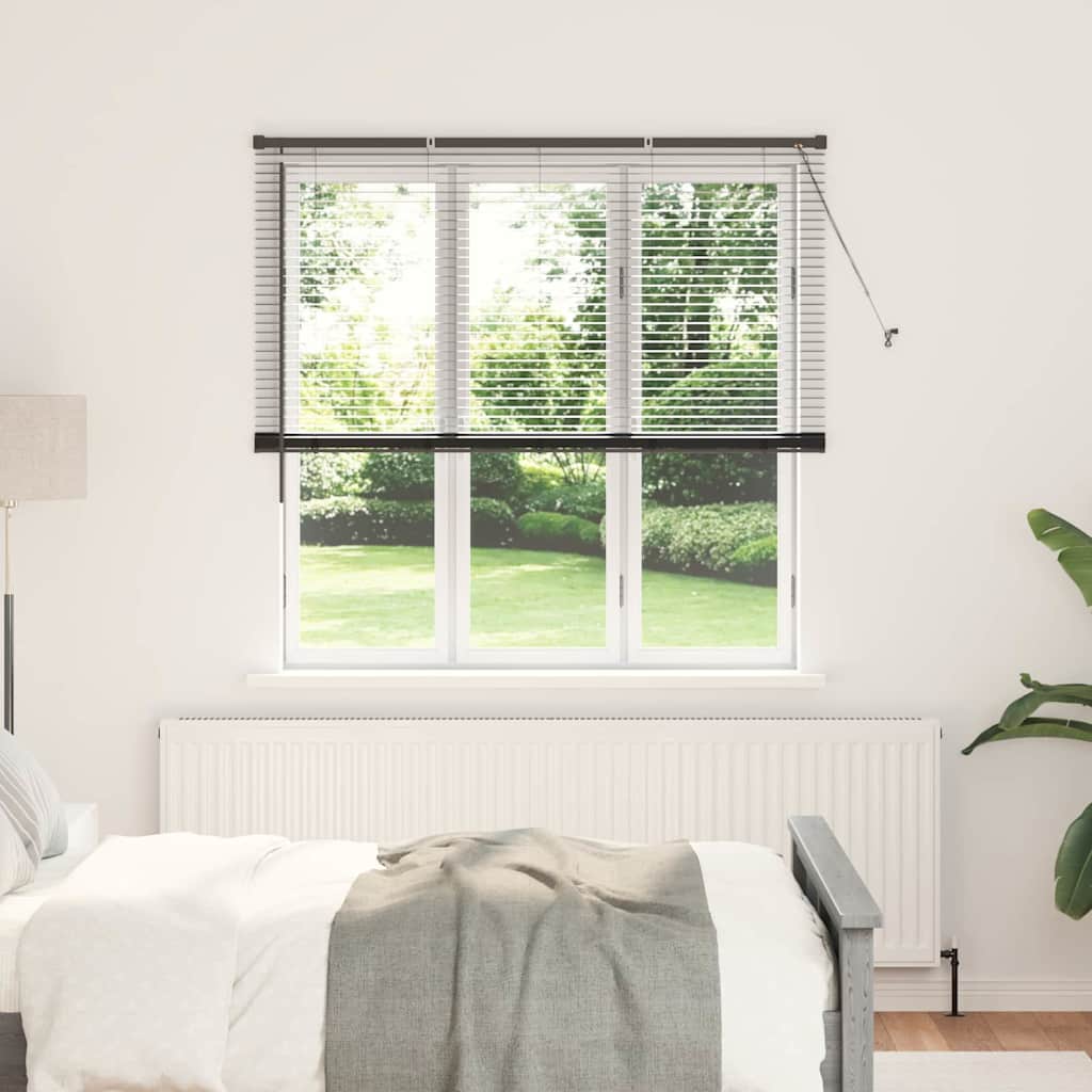 vidaXL Βενετσιάνικες Ρόδες Μαύρο 175 x 140 εκ. Αλουμίνιο