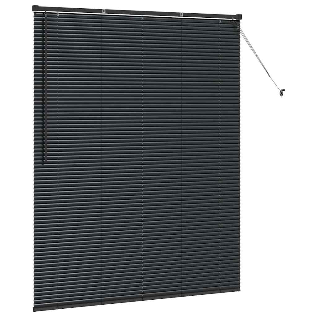 vidaXL Βενετσιάνικες Ρόδες Μαύρο 175 x 140 εκ. Αλουμίνιο