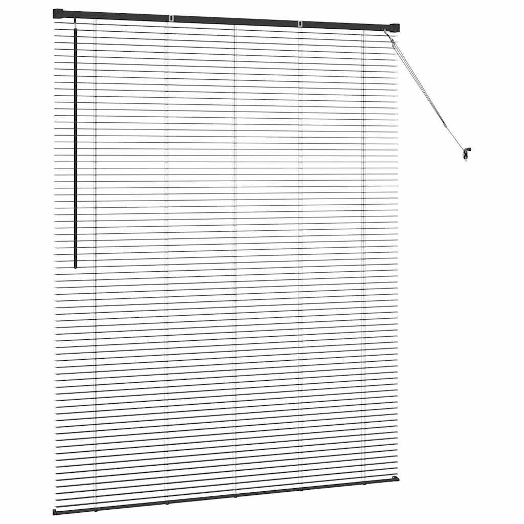 vidaXL Βενετσιάνικες Ρόδες Μαύρο 175 x 145 εκ Αλουμίνιο