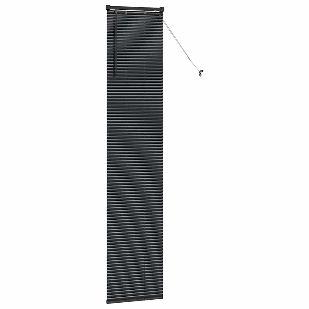 vidaXL Βενετσιάνικες Ρόδες Μαύρο 220 x 40 εκ Αλουμίνιο