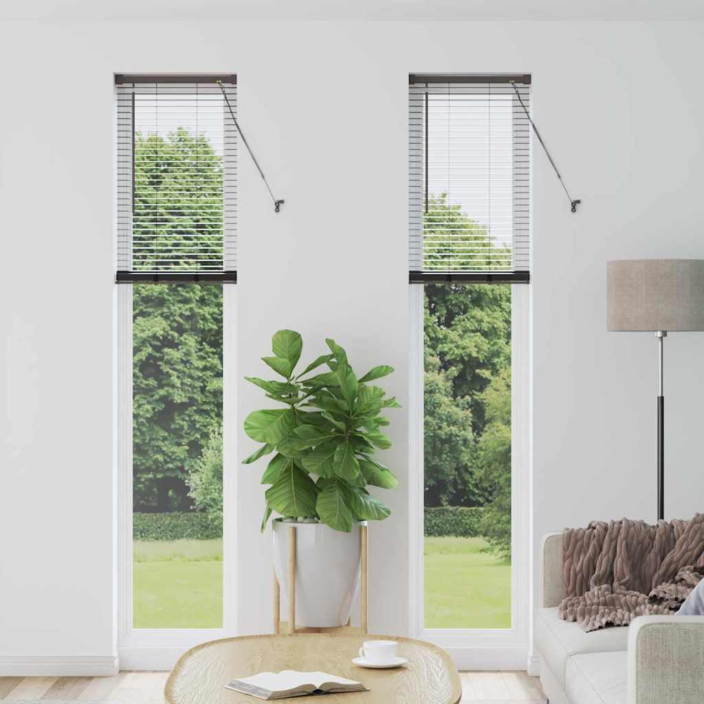 vidaXL Βενετσιάνικες Ρόδες Μαύρο 220 x 50 εκ Αλουμίνιο