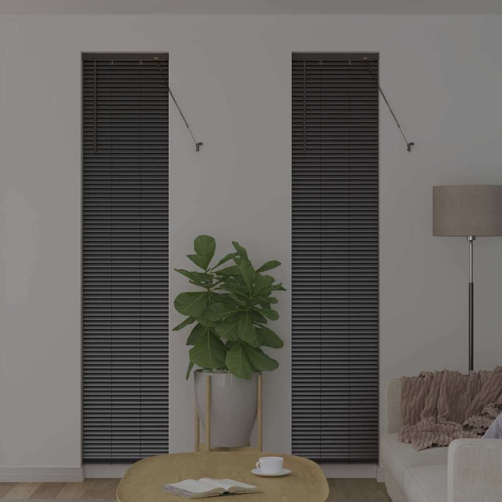 vidaXL Βενετσιάνικες Ρόδες Μαύρο 220 x 50 εκ Αλουμίνιο