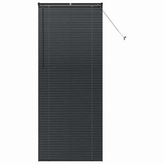 vidaXL Βενετσιάνικες Ρόδες Μαύρο 220 x 85 εκ Αλουμίνιο