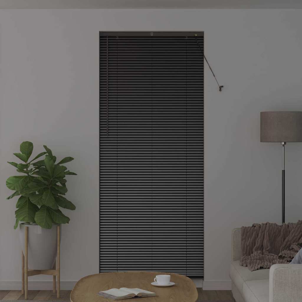 vidaXL Βενετσιάνικες Ρόδες Μαύρο 220 x 95 εκ Αλουμίνιο