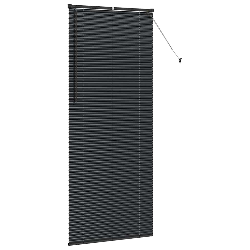 vidaXL Βενετσιάνικες Ρόδες Μαύρο 220 x 95 εκ Αλουμίνιο