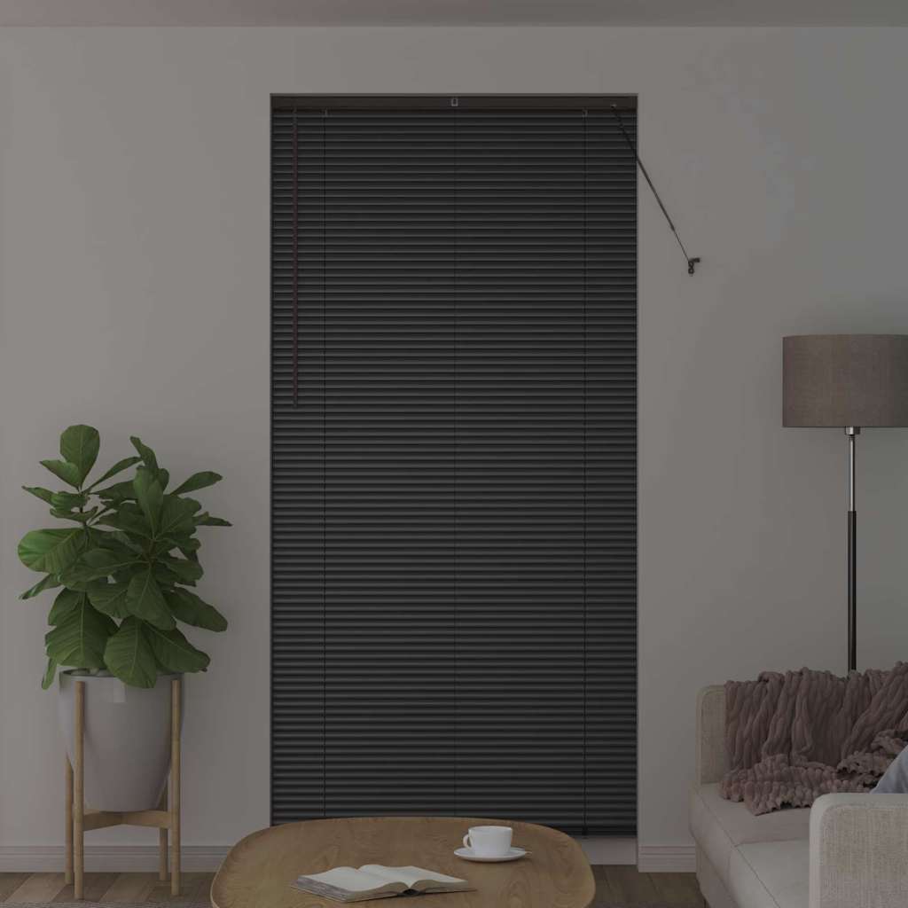 vidaXL Βενετσιάνικες Ρόδες Μαύρο 220 x 105 εκ Αλουμίνιο
