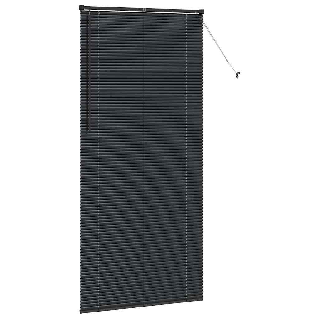 vidaXL Βενετσιάνικες Ρόδες Μαύρο 220 x 105 εκ Αλουμίνιο