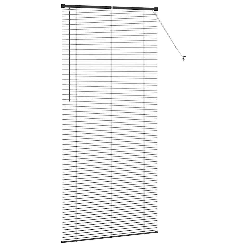 vidaXL Βενετσιάνικες Ρόδες Μαύρο 220 x 105 εκ Αλουμίνιο