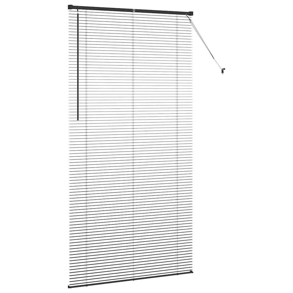 vidaXL Βενετσιάνικες Ρόδες Μαύρο 220 x 115 εκ Αλουμίνιο