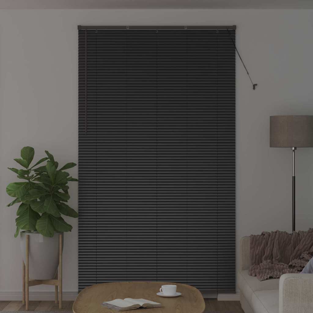vidaXL Βενετσιάνικες Ρόδες Μαύρο 220 x 135 εκ Αλουμίνιο