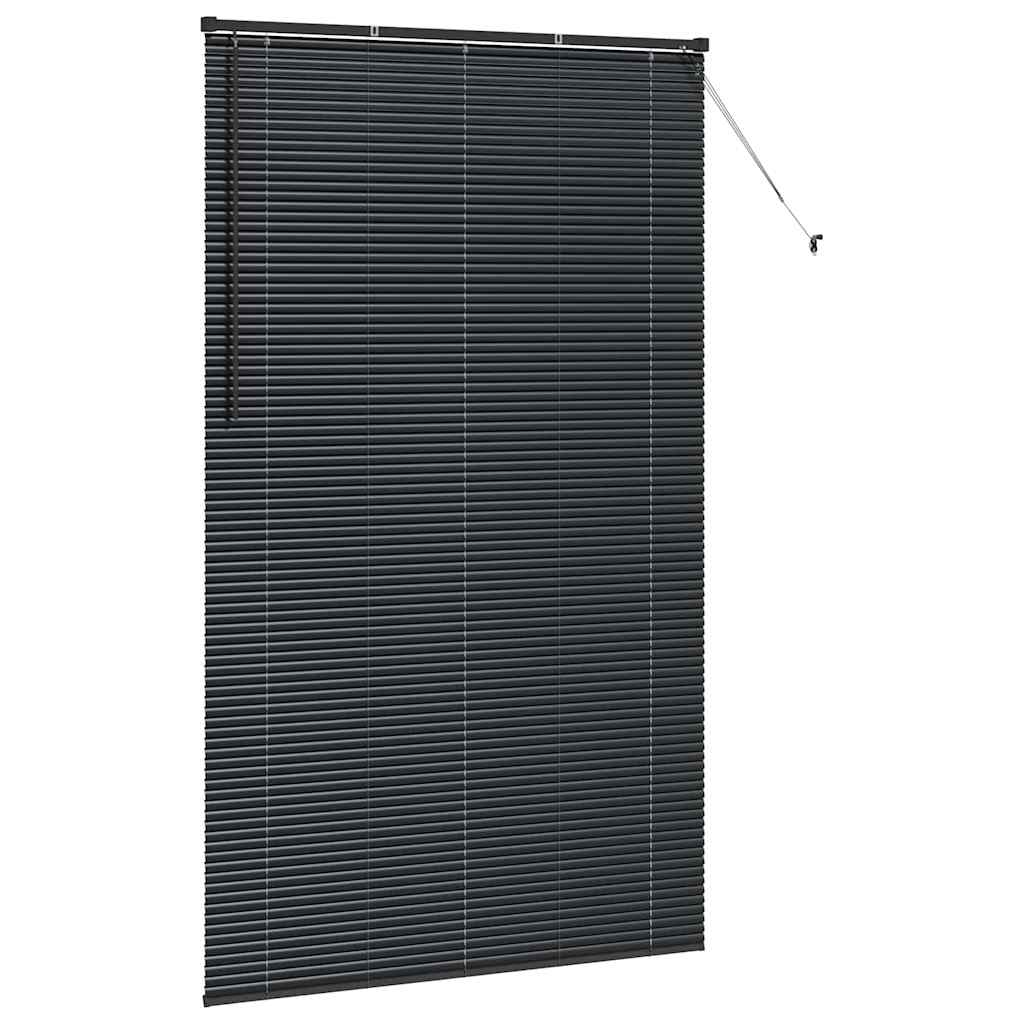 vidaXL Βενετσιάνικες Ρόδες Μαύρο 220 x 135 εκ Αλουμίνιο