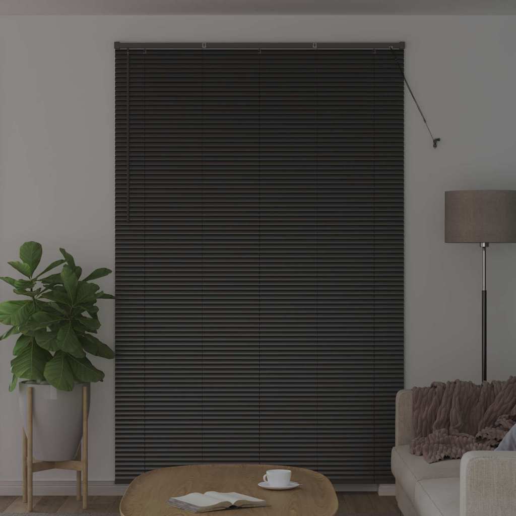 vidaXL Βενετσιάνικες Ρόδες Μαύρο 220 x 145 εκ Αλουμίνιο