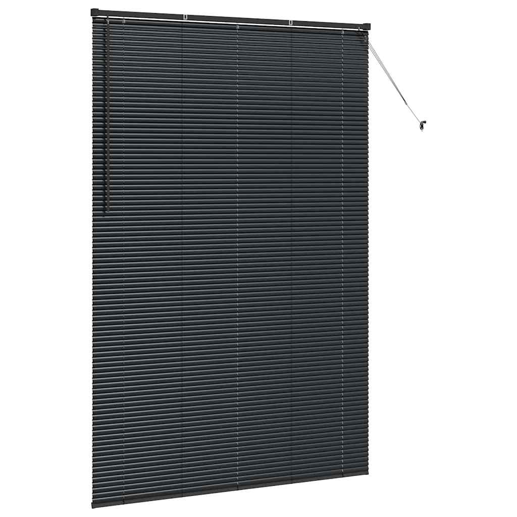 vidaXL Βενετσιάνικες Ρόδες Μαύρο 220 x 145 εκ Αλουμίνιο