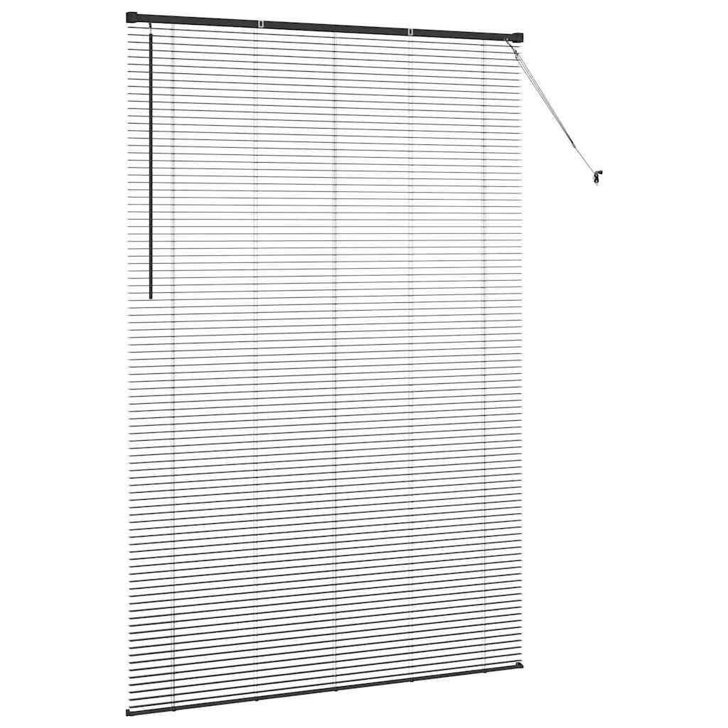 vidaXL Βενετσιάνικες Ρόδες Μαύρο 220 x 145 εκ Αλουμίνιο