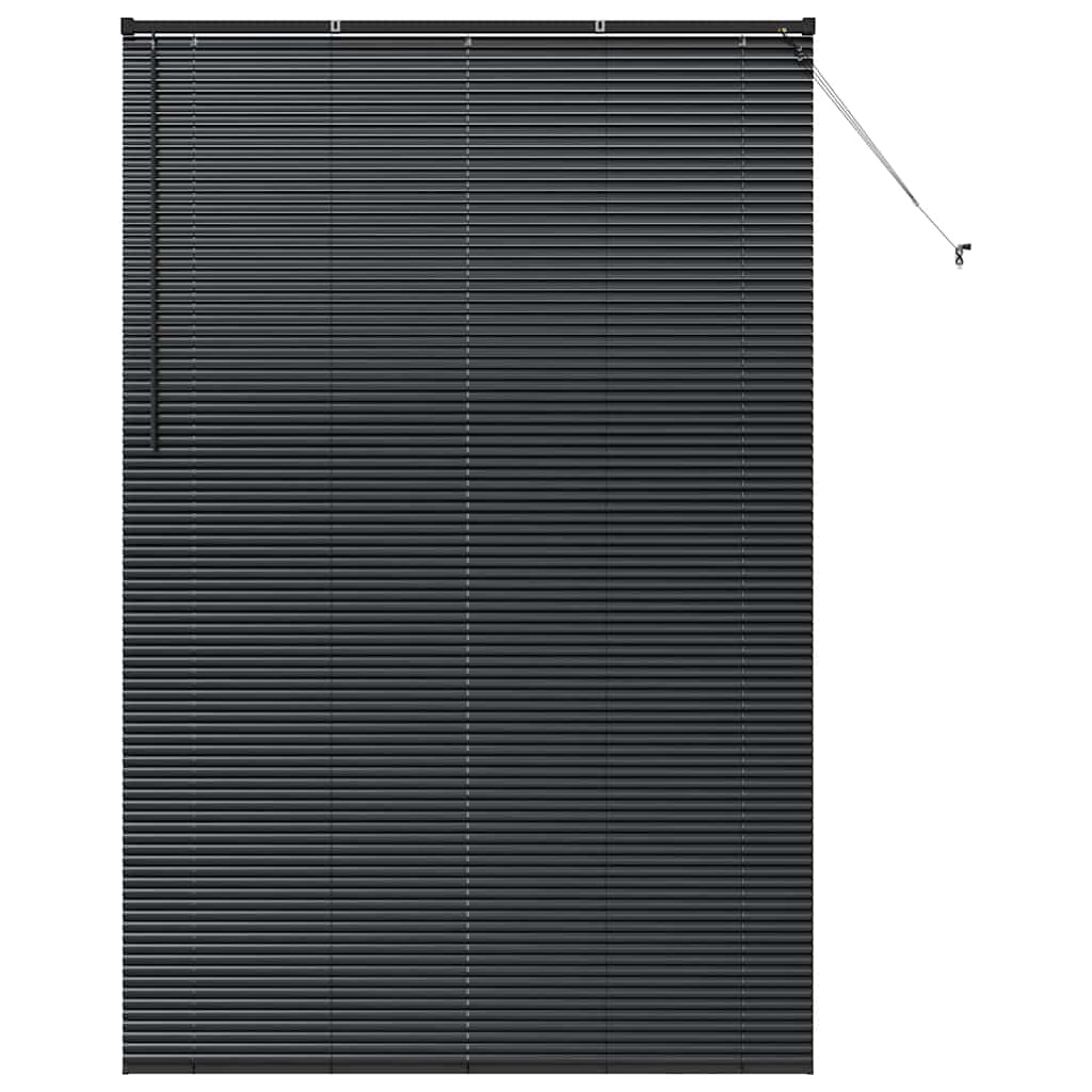 vidaXL Βενετσιάνικες Ρόδες Μαύρο 220 x 145 εκ Αλουμίνιο