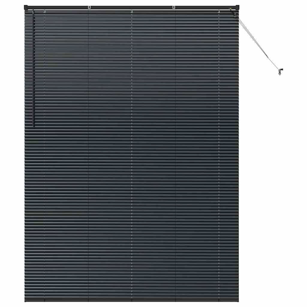 vidaXL Βενετσιάνικες Ρόδες Μαύρο 220 x 155 εκ Αλουμίνιο