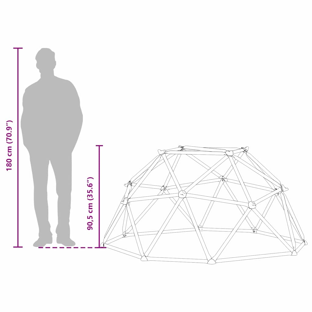 vidaXL Δομή αναρρίχησης για παιδιά Μπλε 6FT χωρίς Slide Ατσάλι