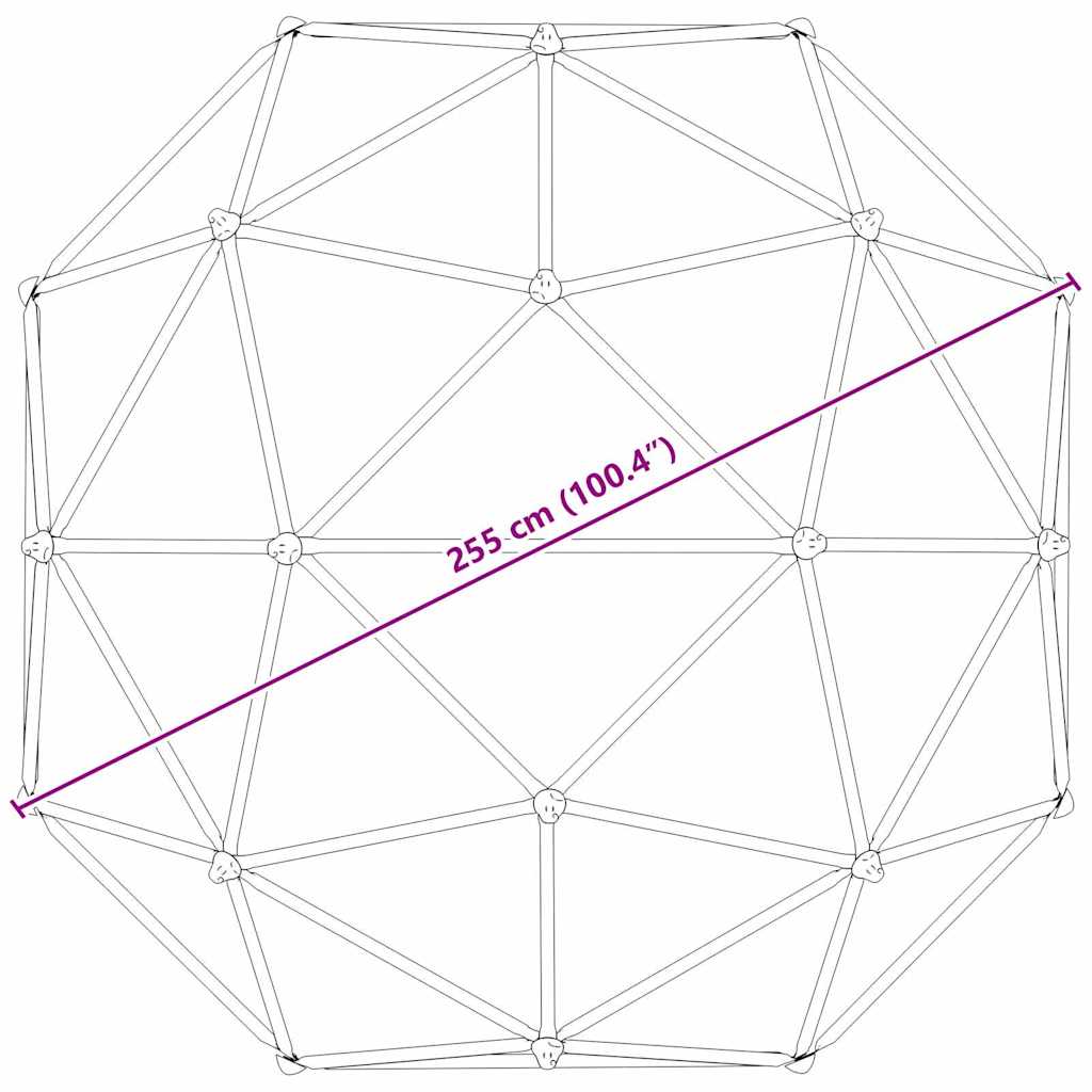 vidaXL Δομή Αναρρίχησης για Παιδιά 3-10 Ετών 255 εκ. με 200 κιλά Χωρητικότητα