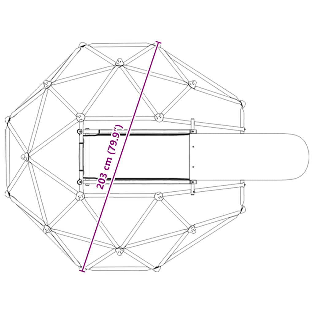 vidaXL Δοκός Αναρρίχησης με Τσουλήθρα για Παιδιά 3-10 Ετών 247 εκ. 200 κιλά