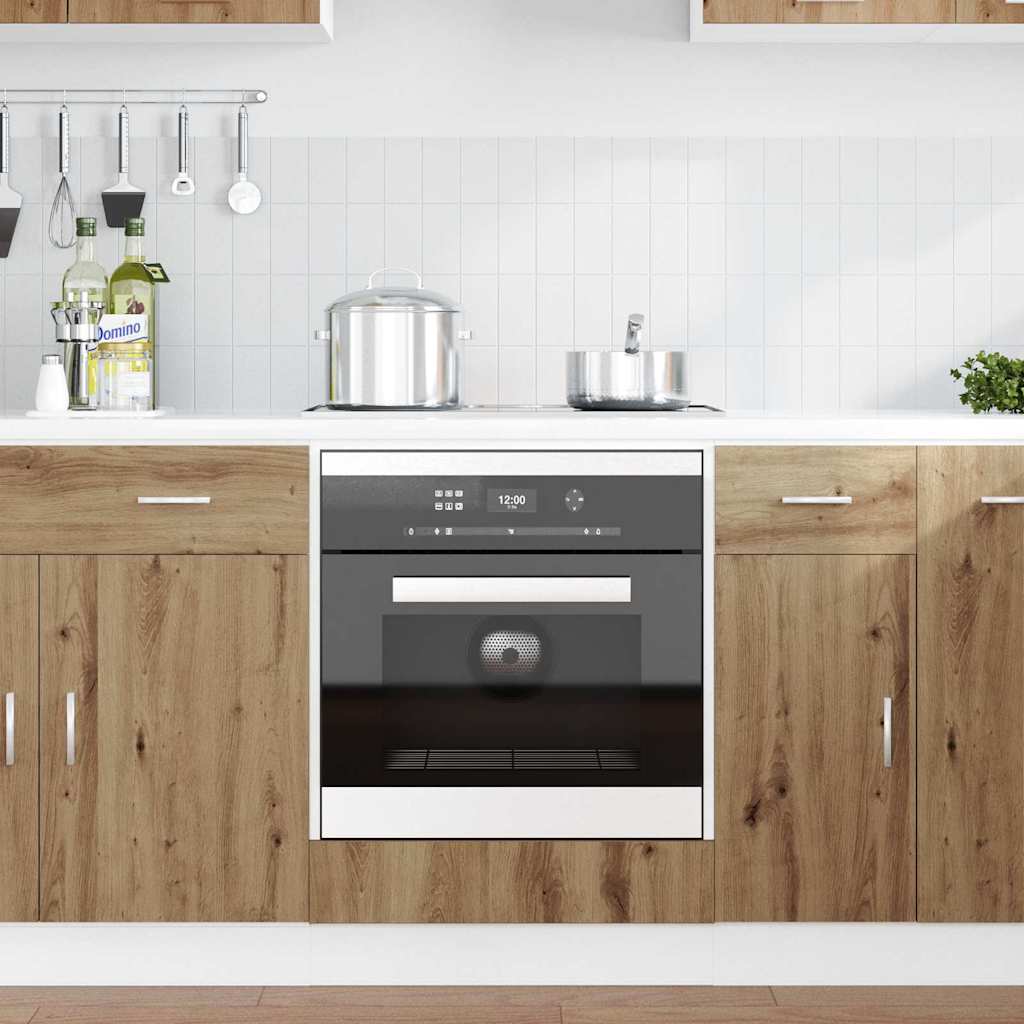 vidaXL Ντουλάπι φούρνου με αποθήκευση artisan δρυς 60 x 46 x 81.5 εκ