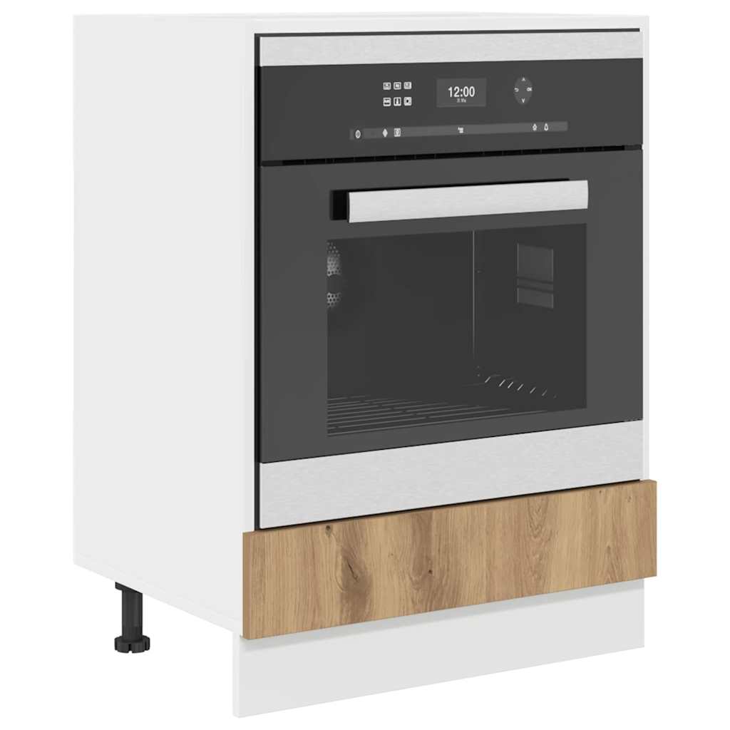 vidaXL Ντουλάπι φούρνου με αποθήκευση artisan δρυς 60 x 46 x 81.5 εκ
