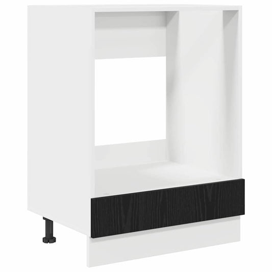 vidaXL Ντουλάπι φούρνου Riga Μαύρη δρυς 60 x 46 x 81.5 εκ