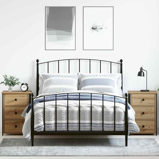 vidaXL Κομοδίνο με συρτάρι 2 pcs artisan δρυς