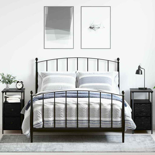 vidaXL Κομοδίνο 2 pcs Μαύρη δρυς 30 x 60 x 60 εκ. Επεξεργασμένο ξύλο