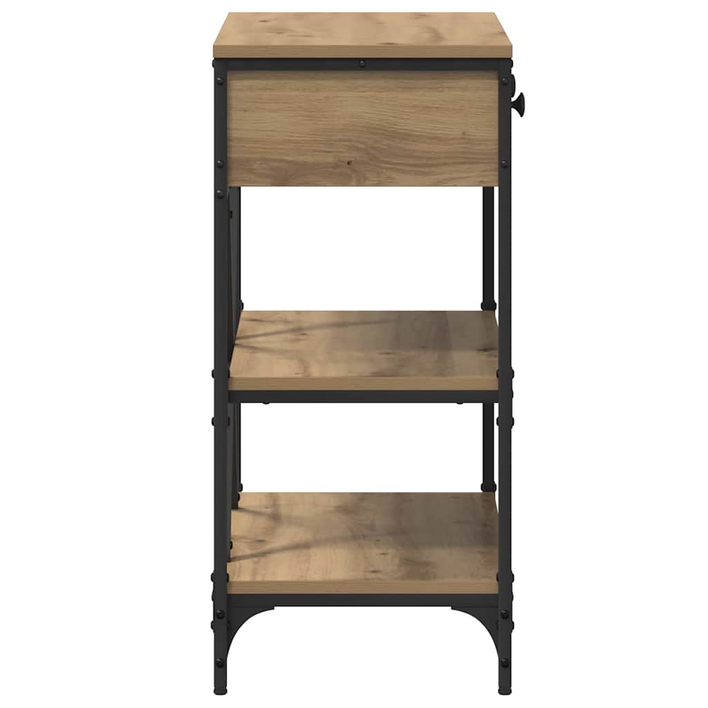 vidaXL Τραπέζι κονσόλας με συρτάρι με ράφι Άλλο artisan δρυς