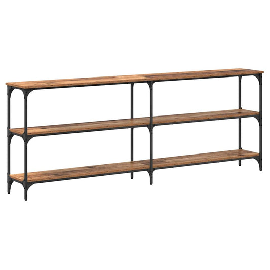 vidaXL Τραπέζι κονσόλας Παλιό Ξύλο 200 x 29 x 75 cm