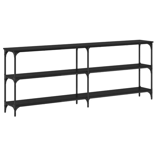 vidaXL Τραπέζι κονσόλας Μαύρη δρυς 200 x 29 x 75 cm