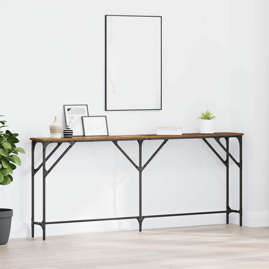 vidaXL Τραπέζι κονσόλας Παλιό Ξύλο 180 x 23 x 75 cm