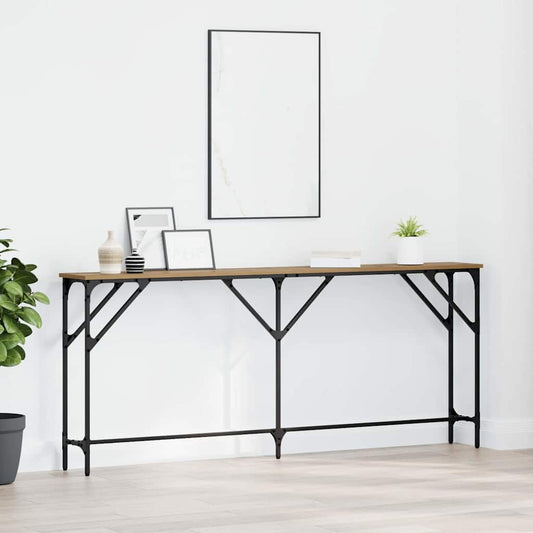 vidaXL Τραπέζι κονσόλας artisan δρυς 180 x 23 x 75 cm
